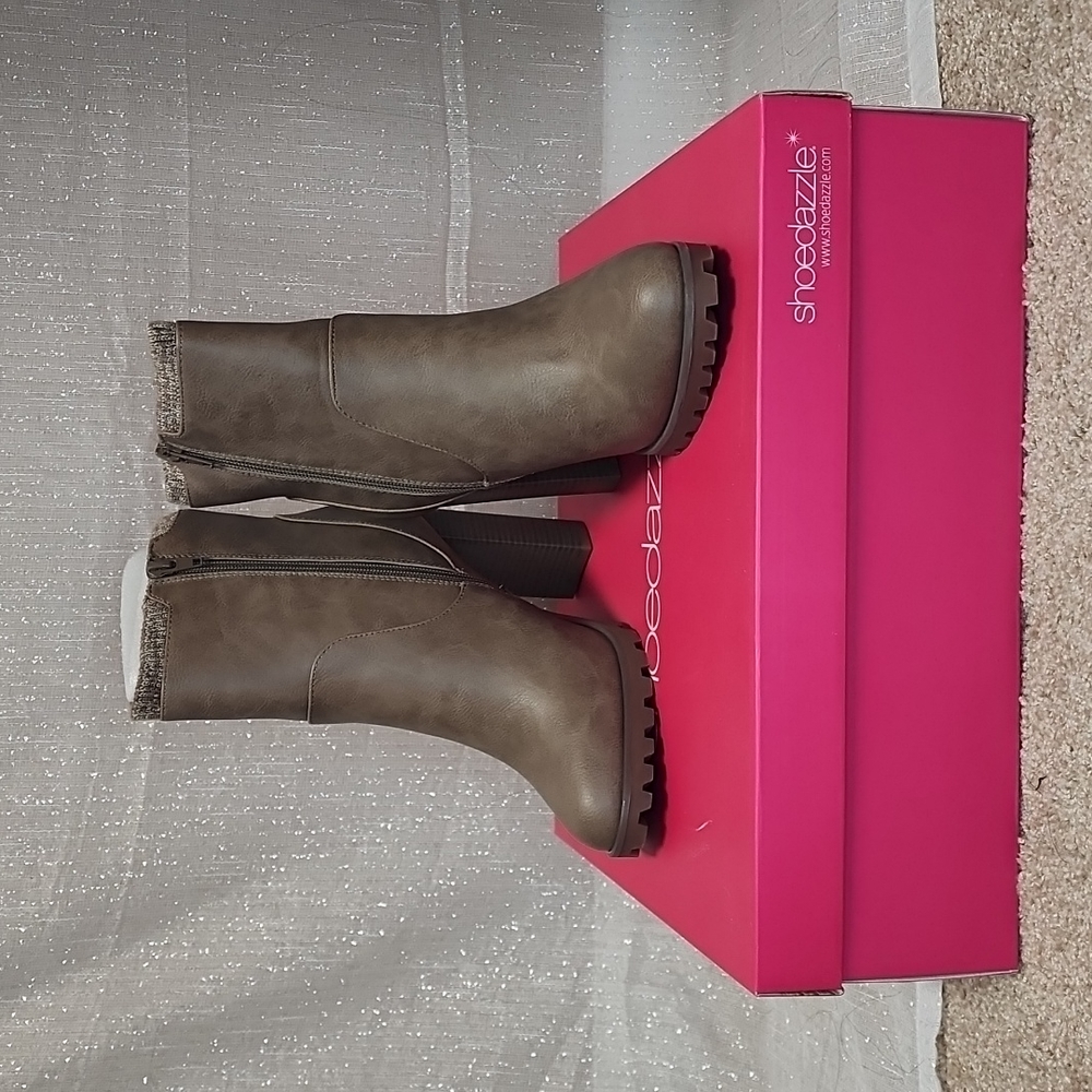 Taupe Blima Booties Sz 9.5